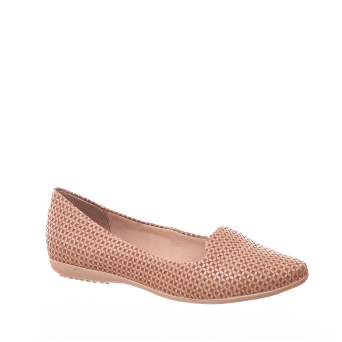 Sapatilha Slip-On Bottero Couro Trabalhado Bico Fino Bege