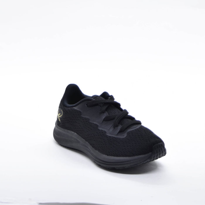 Tênis Kidy Preto Tecnologia Softness Foam Respi Tec 360 Mesh Aplicação Logo Dourado Preto