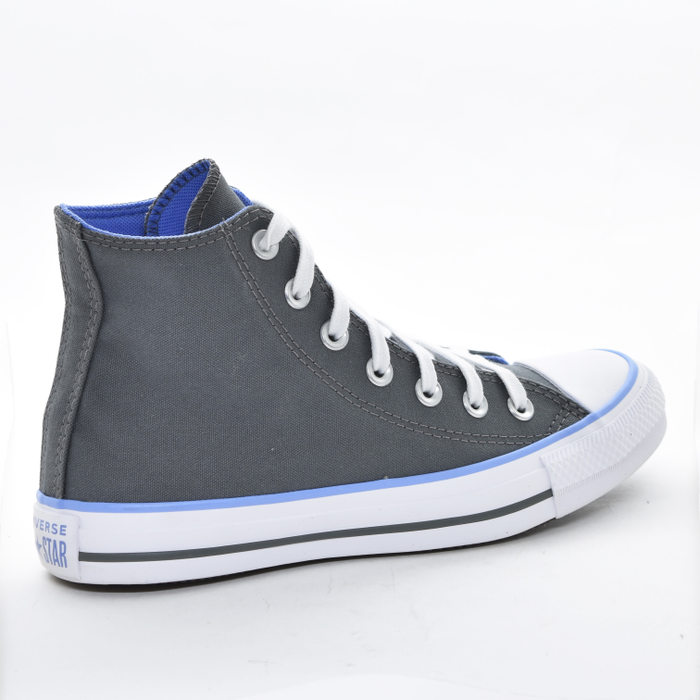 Tênis Abotinado Converse All Star Lona Cano Curto Cinza