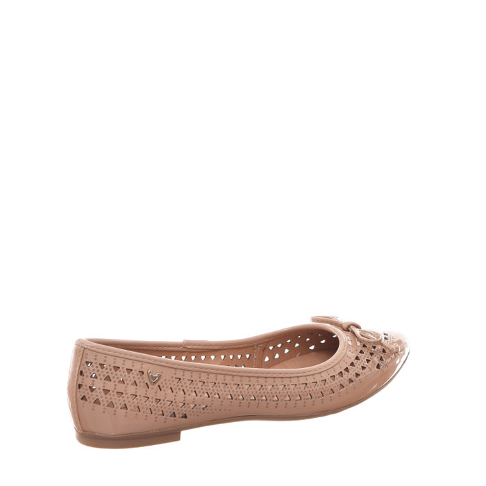 Sapatilha Mississipi Detalhe Vazado Verniz Bege