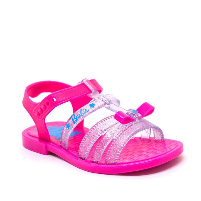 SANDÁLIA GRENDENE BARBIE TRANSPARENTE ACOMPANHA CARRO PINK