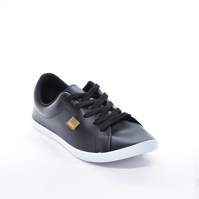 Tênis Beira Rio Linha Conforto Liso Solado Branco com Listras Preto