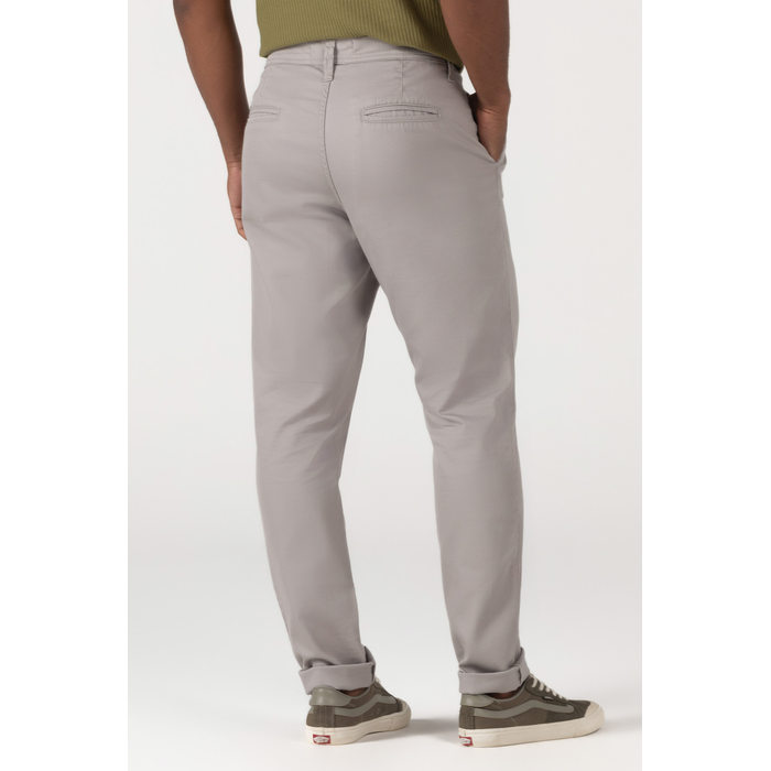 Calça Dlz Chino Algodão Elastano Bolso Faca Aplicação Logo Bordado Cinza