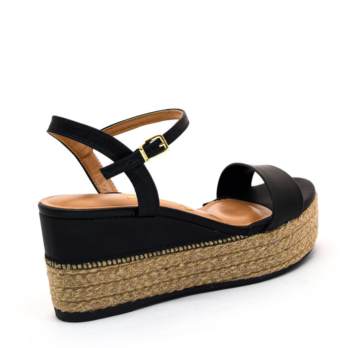 SANDÁLIA PLATAFORMA VIZZANO CALCANHAR ABERTO LINHÃO PRETO