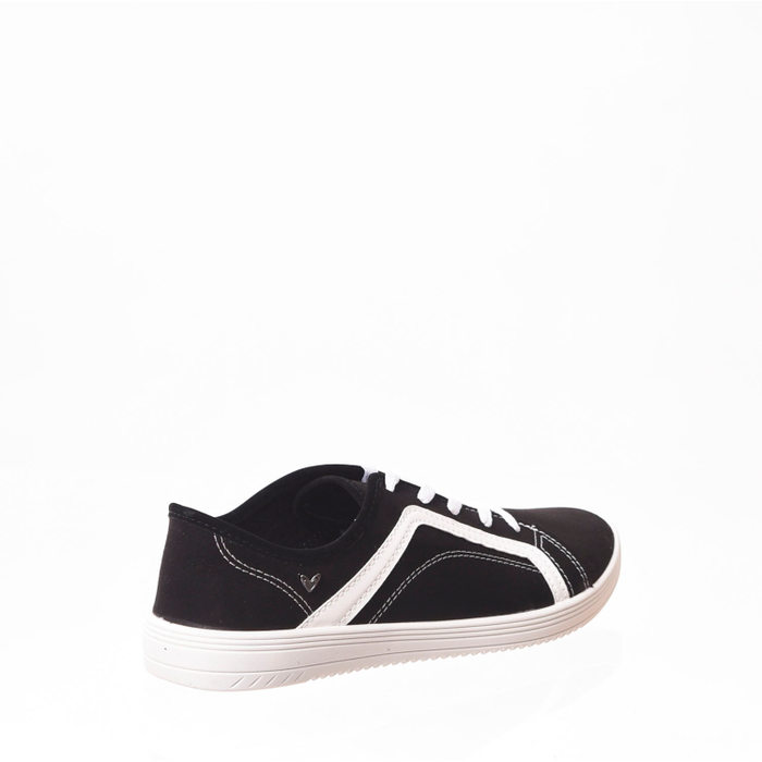 Tênis Mississipi Nobuck Detalhe Listra Lateral Preto e Branco
