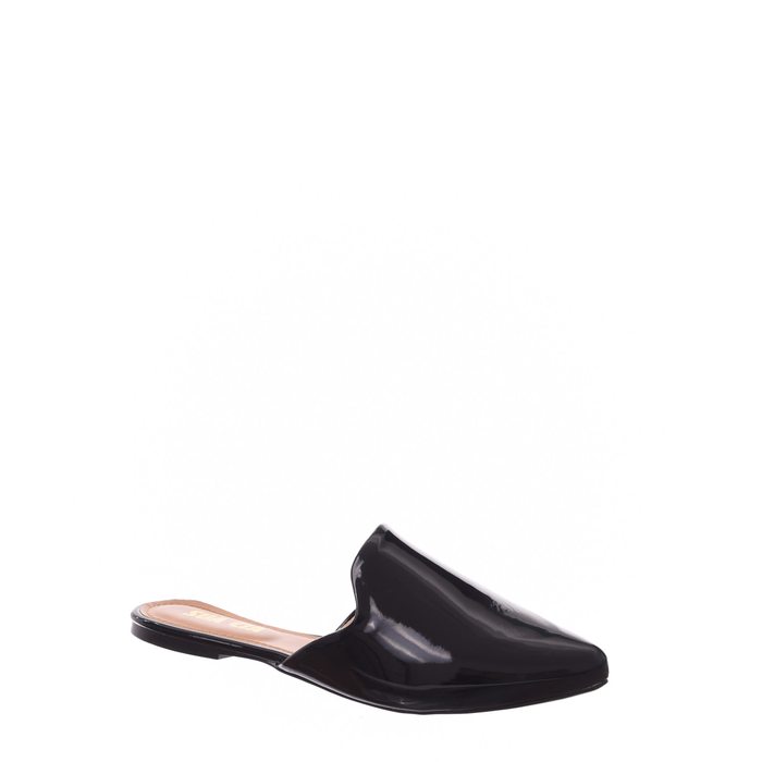 Sapato Mule Sua Cia Bico Fino Verniz Preta
