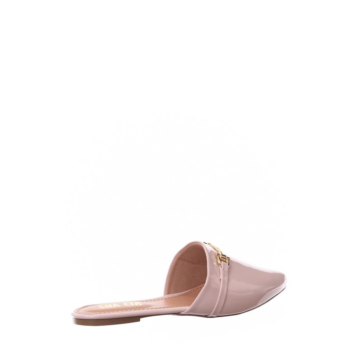 Sapato Mule Sua Cia Bico Fino Verniz Rose