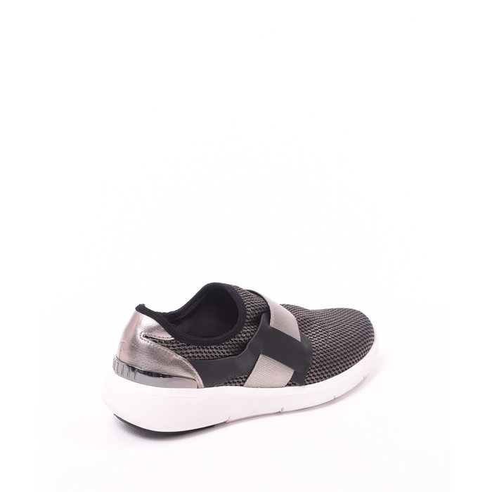 Tênis Vizzano Tela com Tira Elástica e Detalhe Metalizado Preto com Grafite