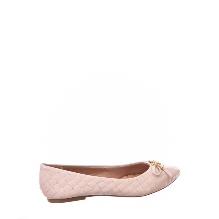 Sapatilha Sua Cia Matelassê Bico Fino Detalhe Pigente Verniz Rose