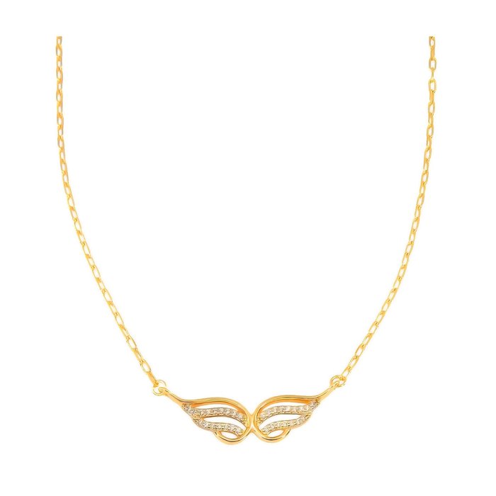 Colar Asa Dupla Aurora Zirconia