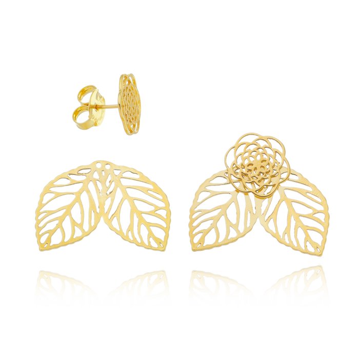 Brinco Ear Jaquet Folhas