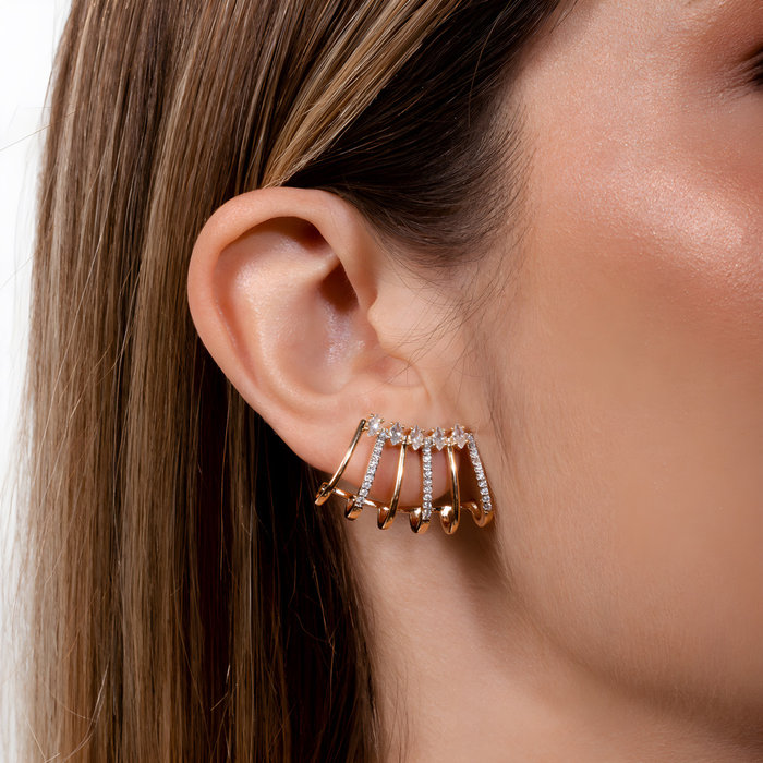 Brinco Linhas 6V Zircônia