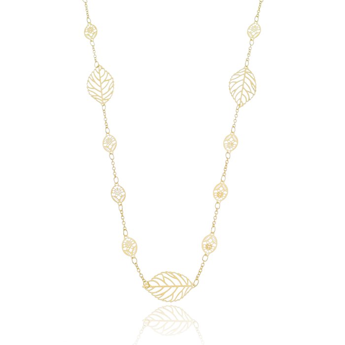 Colar Curto Multi Folhas