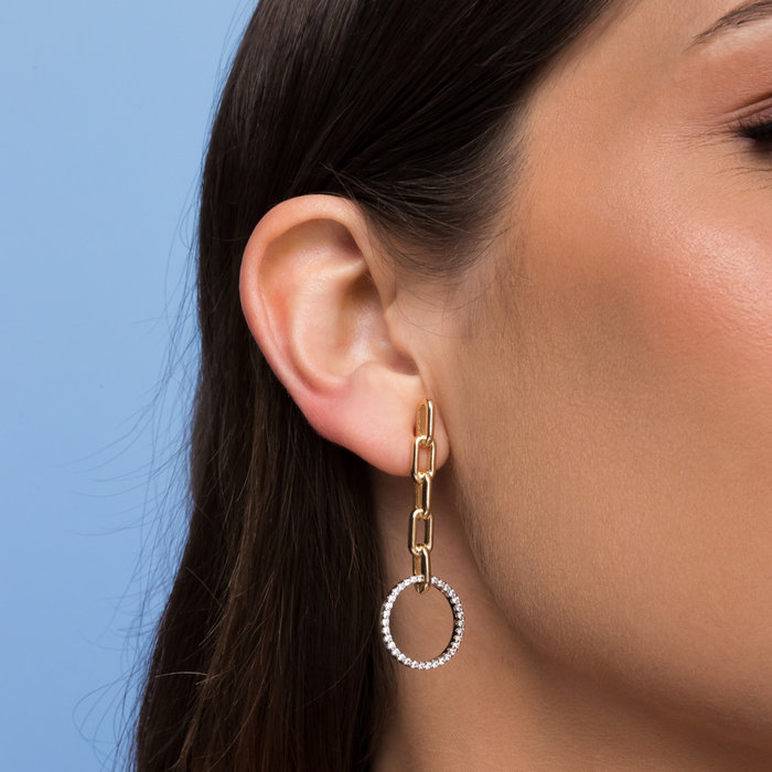 Brinco Longo Circularis Zircônia