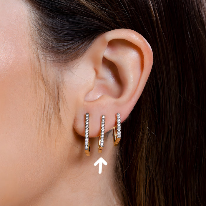 Argola M Linhas Retângulo