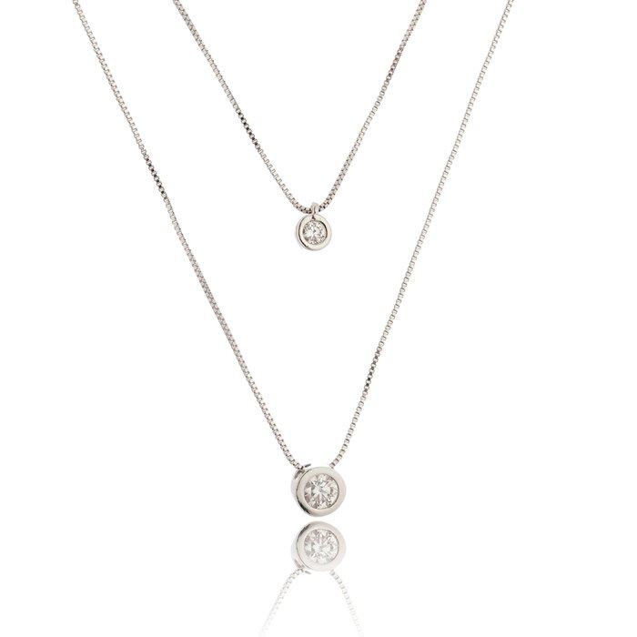 Colar Duplo Ponto De Luz