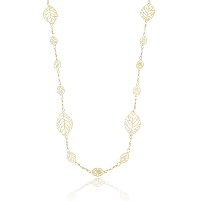 Colar Longo Multi Folhas