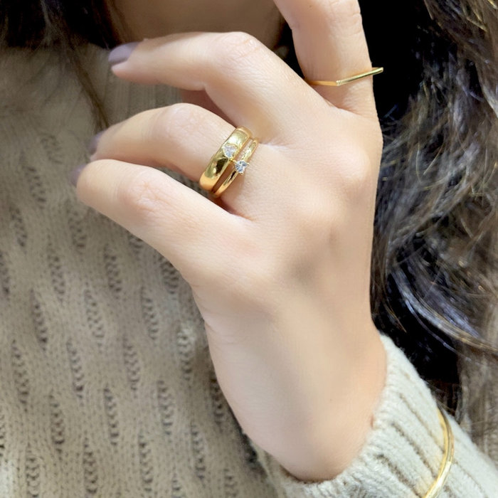 Anel Largo Coração Afeto