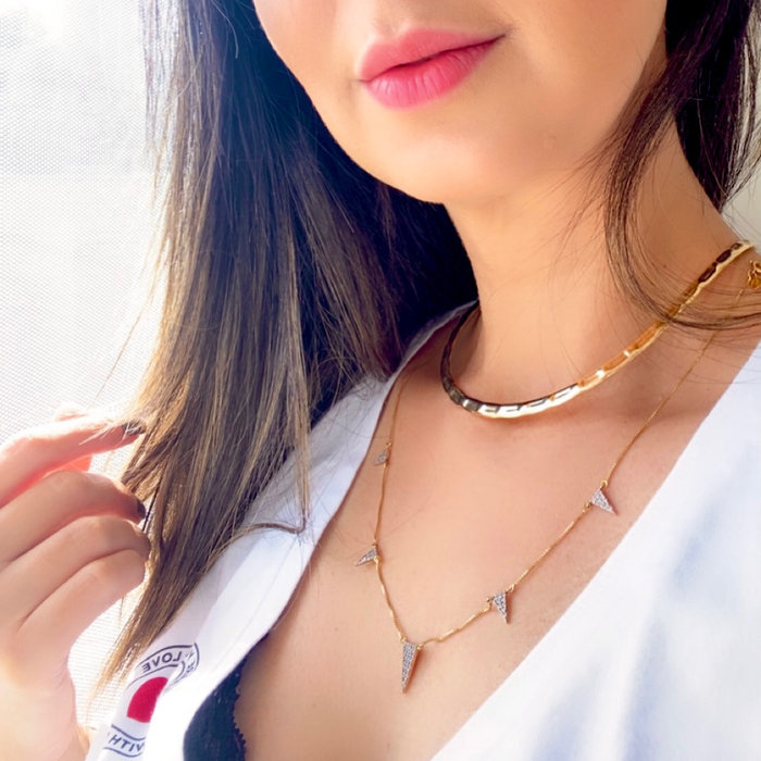 Colar Aro Organic Martelado