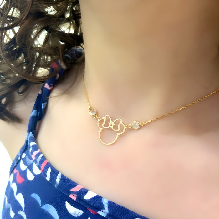 Colar Minnie Zircônia