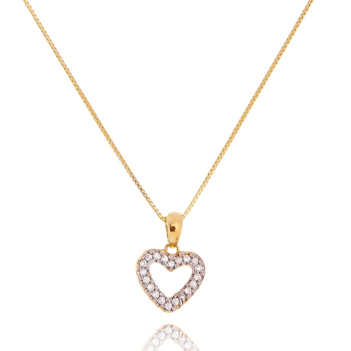 COLAR CORAÇÃO ZIRCONIAS