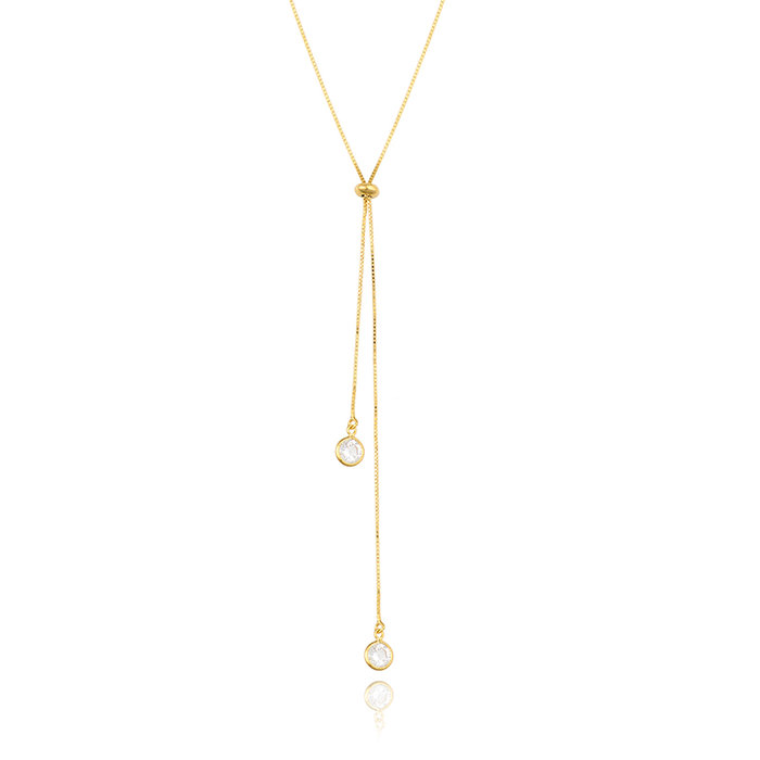 COLAR LARIAT ZIRCONIA