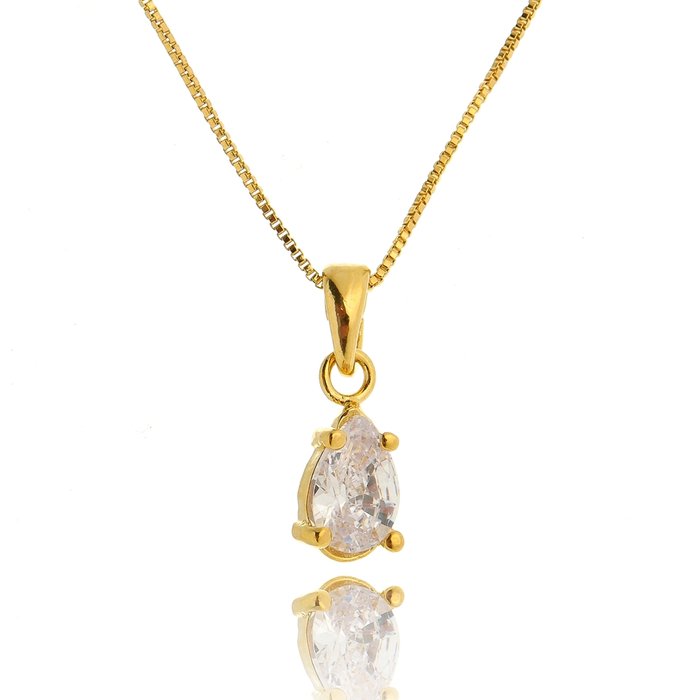 Colar Ponto De Luz Gota