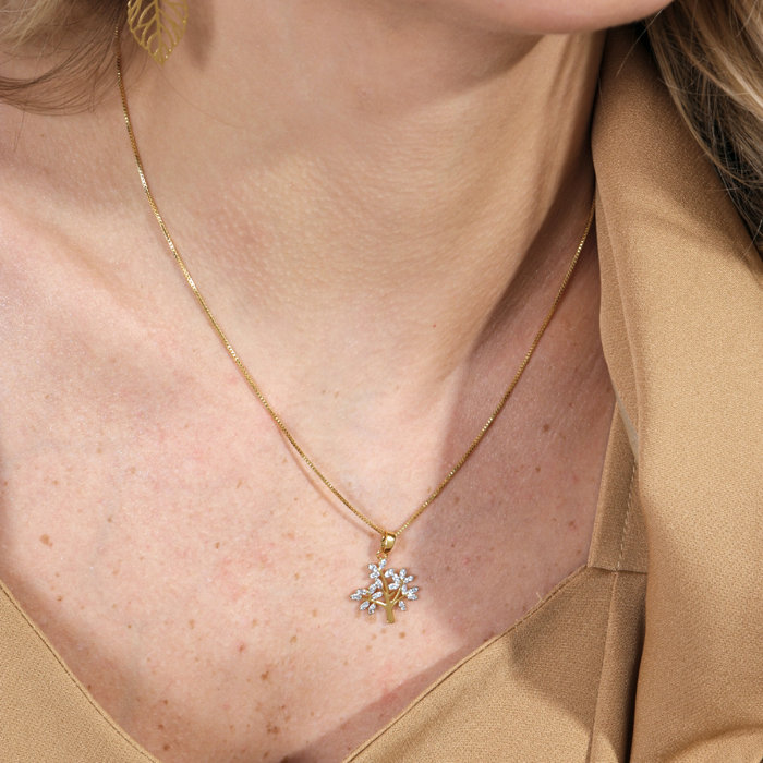 Colar Árvore Folhas