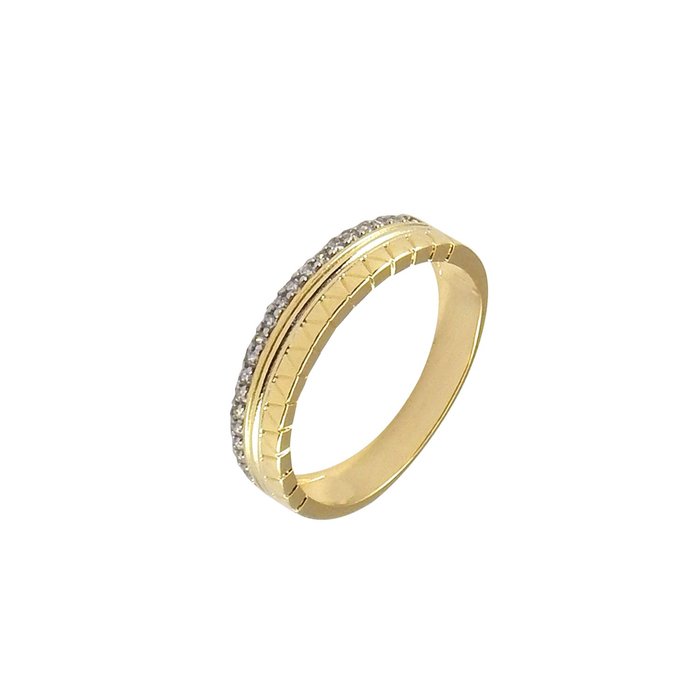 Anel Deltas com Zircônias