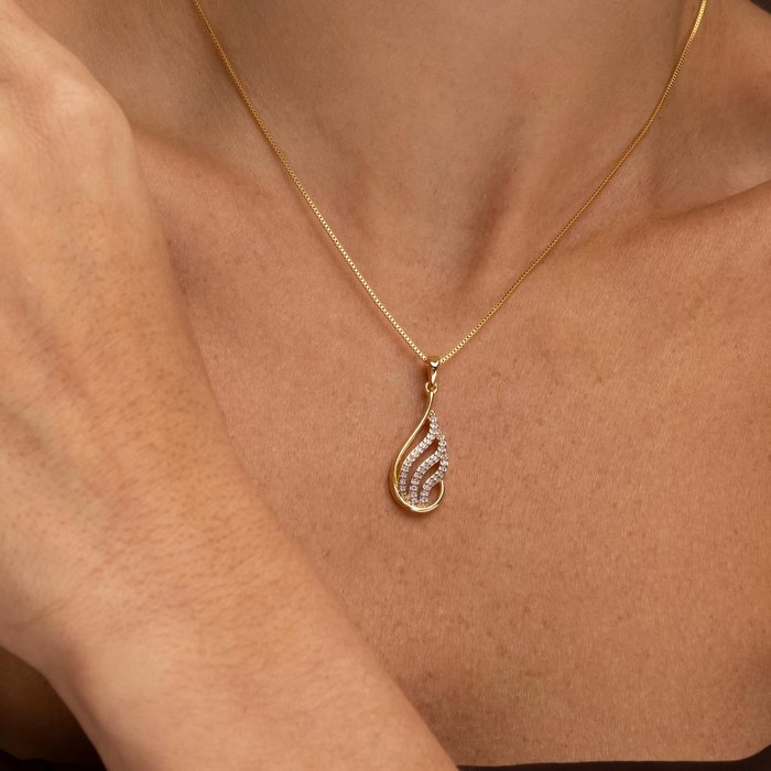 Colar Asa Aurora Zircônia