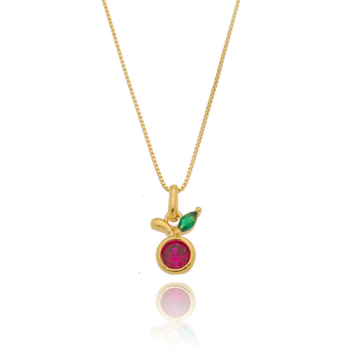 Colar Cereja Infantil