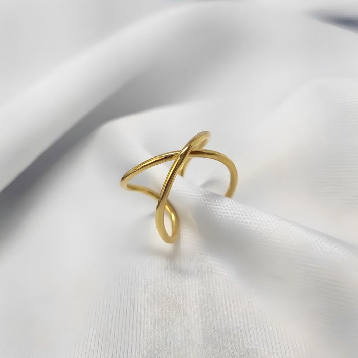 Anel X Ondulado Aberto