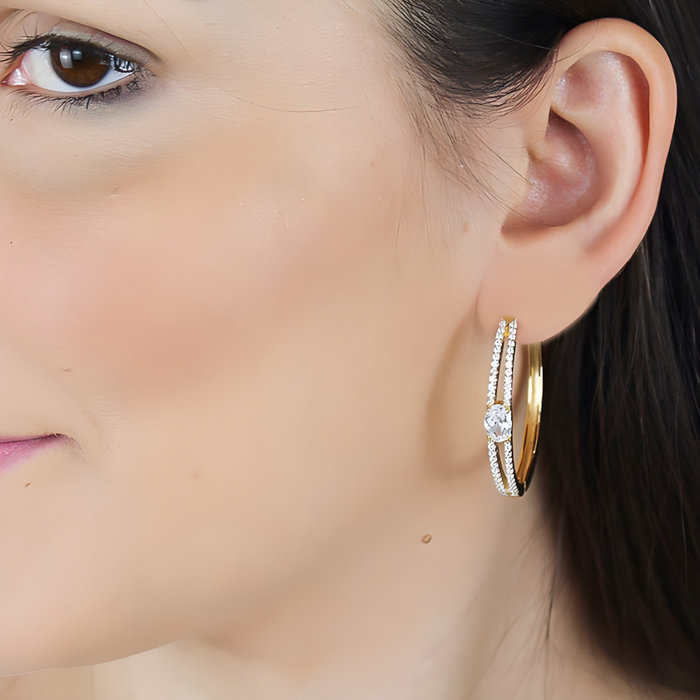 Argola 2V Zirconia Oval