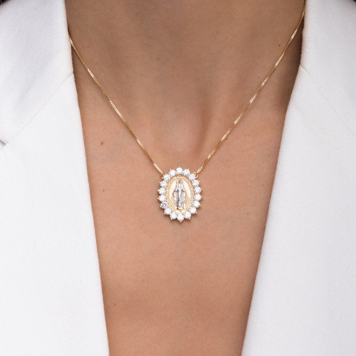 Colar NS Graças Circularis Zircônia