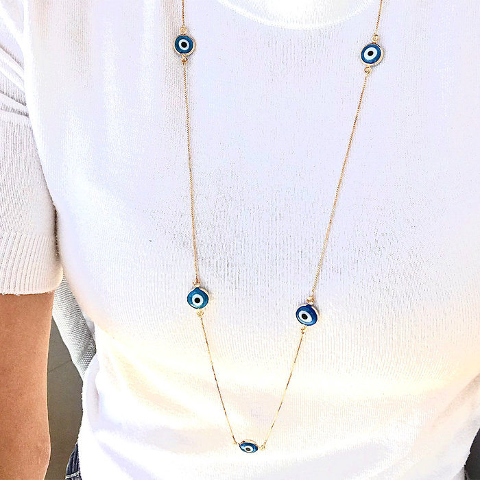 COLAR LONGO OLHO GREGO