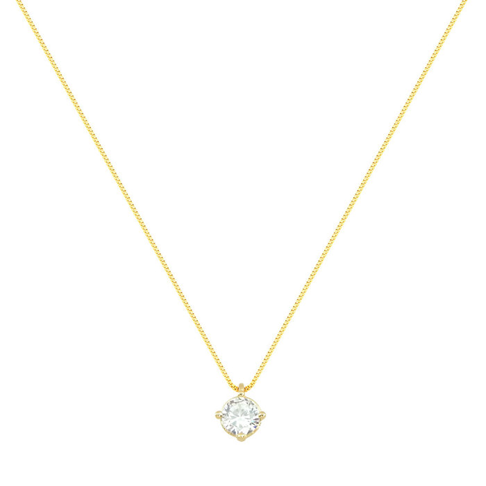 Colar Solitário Garras Zircônia