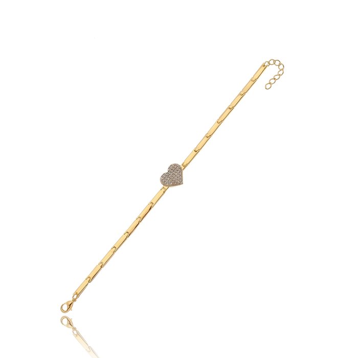Pulseira Coração Zircônia