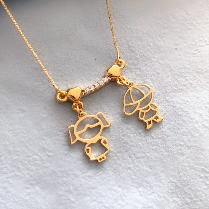 Colar Afeto 2 Filhotes