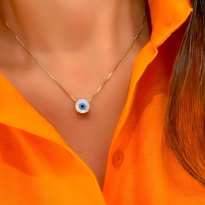 Pingente Olho Grego Madrepérola