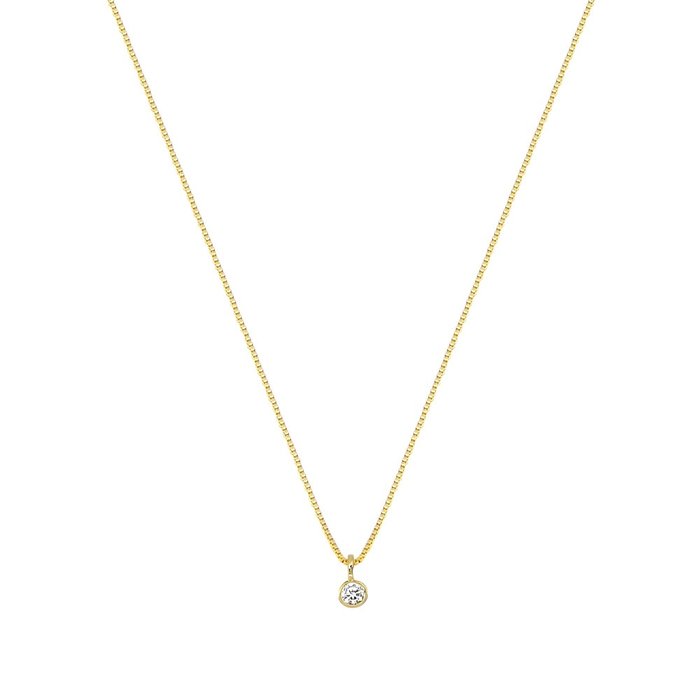 Colar PP Solitário Zircônia