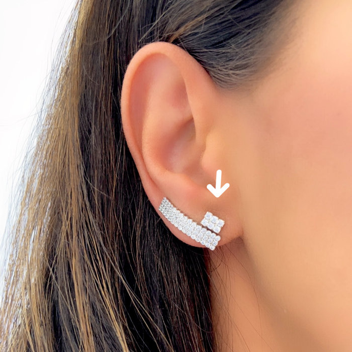 Brinco Retângulo Pq