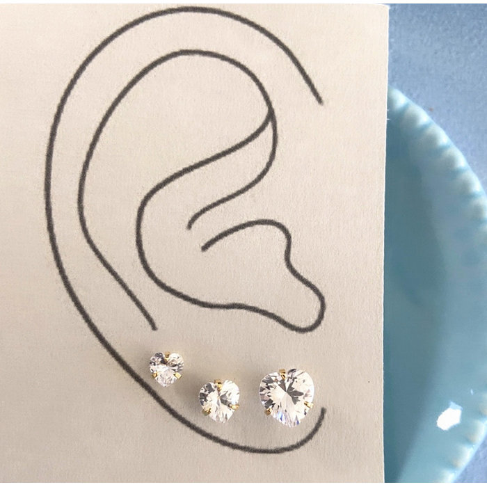 Brinco G Coração Brilhante