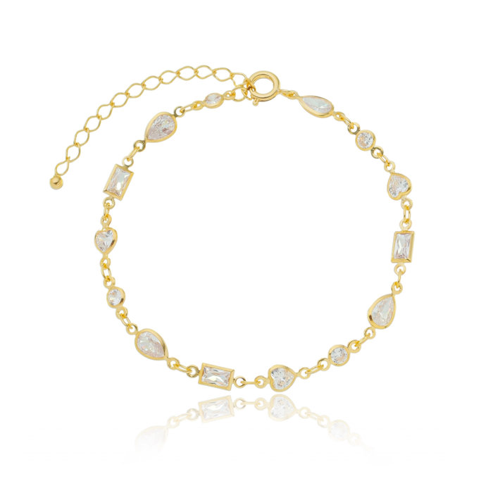 Pulseira Rivieira Formas Zircônia