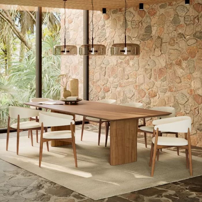 Mesa de jantar retangular design moderno - Ypê - Tendence Móveis