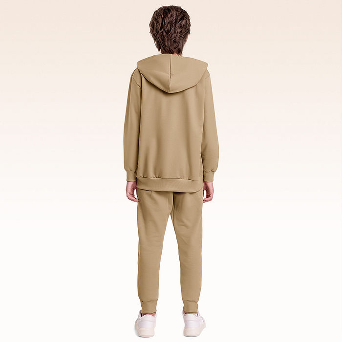 Conjunto jaqueta com capuz e calça