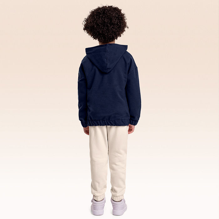 Conjunto blusão com capuz e calça