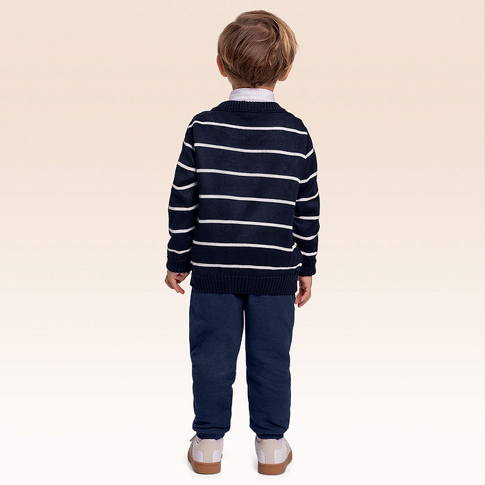 Calça em moletom com bolso