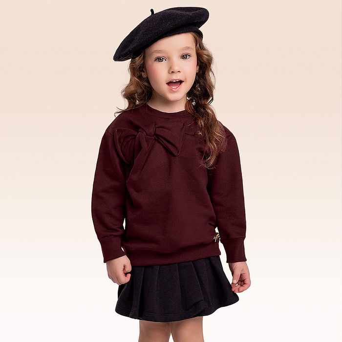 Blusão em moletom laço