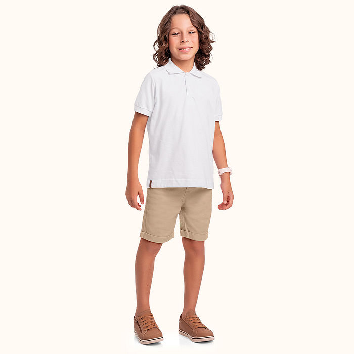 Camisa polo em malha piquet