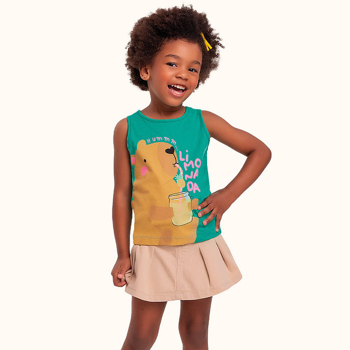 Regata capivara em meia malha